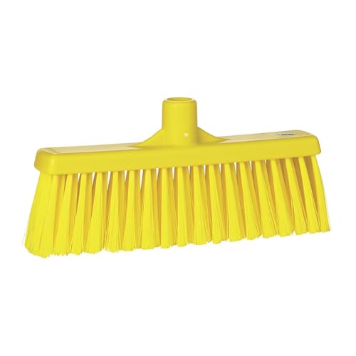 Vikan 31666 Medium Sweep Floor Broom Head, Polypropylene Block, 12-1/4" Polyester Bristle, Yellow von Vikan