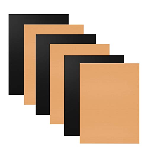 VIKEYHOME BBQ-Grillmatten-Set, antihaftbeschichtet, PTFE-Ofen, Smoker, Grillmatte, wiederverwendbare Backmatte für den Außenbereich, Gas-Pellets, Holzkohle, Elektrogrill, 40 x 33 cm (3 schwarz + 3 VIKEYHOME BBQ-Grillmatten-Set, antihaftbeschichtet, PTFE-Ofen, Smoker, Grillmatte, wiederverwendbare Backmatte für den Außenbereich, Gas-Pellets, Holzkohle, Elektrogrill, 40 x 33 cm (3 schwarz + 3 von VIKEYHOME