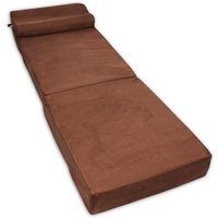 Braune Gästematratze – Campingmatratze – Reisematratze – faltbare Matratze – 70 x 200 x 15 mit Kissen von VIKING CHOICE