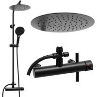 Brauseset - mit Brausebatterie - und Regenbrause - schwarz von VIKING CHOICE