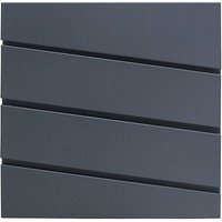 Briefkasten Edelstahl Anthrazit - 37x37x10 cm - mit Zeitungsfach von VIKING CHOICE