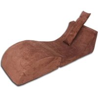 Faltbares Relaxsofa Braunes Wildleder von VIKING CHOICE
