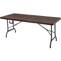 Klappbarer Tisch - 180 cm lang - braun von VIKING CHOICE