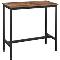 Rechteckiger Stehtisch Vintage-Braun und Schwarz 100 x 40 x 90 cm von VIKING CHOICE