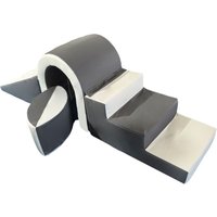 Schaumstoffbausteine - Softplay - Brückenset mit Rutsche - weiß grau von VIKING CHOICE