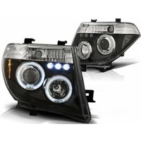 Scheinwerfer Dual Halo Felgen nissan navara D40/PATHFINDER 05-10 angel eyes schwarz von VIKING CHOICE