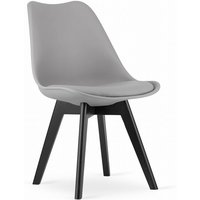 Stuhl mark - grau / schwarze Beine x 4 von VIKING CHOICE