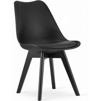Stuhl mark - schwarz / schwarze Beine x 4 von VIKING CHOICE
