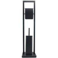 Toilettenpapierhalter stehend mit Toilettenbürste - 20x80cm - schwarz Toilettenpapierhalter stehend mit Toilettenbürste - 20x80cm - schwarz von VIKING CHOICE