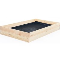 Gemüsegartenbox - Zuchtbox - 120x80x18 cm - Holz - mit Bodenplane von VIKING CHOICE