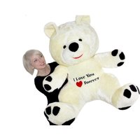 Großer Teddybär weiß rot Ich liebe dich 120 cm Ich liebe dich von VIKING CHOICE