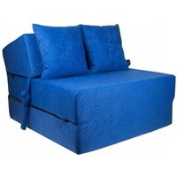 Luxus Gästematratze - blau - Campingmatratze - Reisematratze - Faltmatratze - 200 x 70 x 15 - mit Kissen von VIKING CHOICE