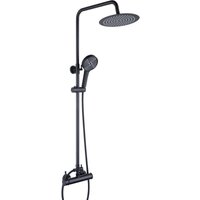 Schwarzes Brauseset - Brausebatterie - Regenbrause - verstellbar von VIKING CHOICE
