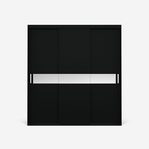 VIKK - Kleiderschrank - Garderobenschrank Groß - 190x60x205cm - Schrank mit Schiebetüren, 2 Kleiderstangen, für Schlafzimmer, Flur - Reine Weiß, Innenausstattung MAX VIKK - Kleiderschrank - Garderobenschrank Groß - 190x60x205cm - Schrank mit Schiebetüren, 2 Kleiderstangen, für Schlafzimmer, Flur - Reine Weiß, Innenausstattung MAX von VIKK