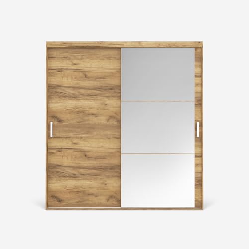 VIKK - Kleiderschrank Schiebeschrank, Schrank Finse - Wohnzimmer, Flur, Schlafzimmer - Garderobenschrank mit Spiegel - Schiebetürsystem, robuste Konstruktion VIKK - Kleiderschrank Schiebeschrank, Schrank Finse - Wohnzimmer, Flur, Schlafzimmer - Garderobenschrank mit Spiegel - Schiebetürsystem, robuste Konstruktion von VIKK
