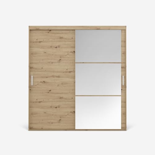 VIKK - Kleiderschrank Schiebeschrank, Schrank Finse - Wohnzimmer, Flur, Schlafzimmer - Garderobenschrank mit Spiegel - Schiebetürsystem, robuste Konstruktion VIKK - Kleiderschrank Schiebeschrank, Schrank Finse - Wohnzimmer, Flur, Schlafzimmer - Garderobenschrank mit Spiegel - Schiebetürsystem, robuste Konstruktion von VIKK