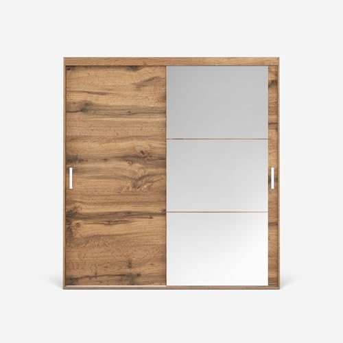 VIKK - Kleiderschrank Schiebeschrank, Schrank Finse - Wohnzimmer, Flur, Schlafzimmer - Garderobenschrank mit Spiegel - Schiebetürsystem, robuste Konstruktion VIKK - Kleiderschrank Schiebeschrank, Schrank Finse - Wohnzimmer, Flur, Schlafzimmer - Garderobenschrank mit Spiegel - Schiebetürsystem, robuste Konstruktion von VIKK