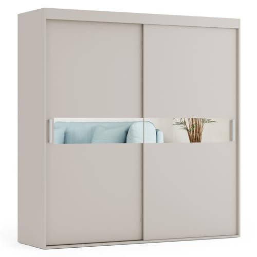 VIKK - Kleiderschrank Schiebeschrank, Schrank Mare - Wohnzimmer, Flur, Schlafzimmer - Garderobenschrank mit Spiegel - Schiebetürsystem, robuste Konstruktion VIKK - Kleiderschrank Schiebeschrank, Schrank Mare - Wohnzimmer, Flur, Schlafzimmer - Garderobenschrank mit Spiegel - Schiebetürsystem, robuste Konstruktion von VIKK