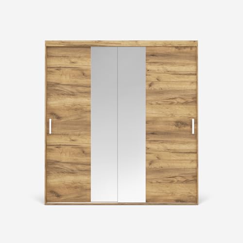 VIKK - Kleiderschrank Schiebeschrank, Schrank Rygge - Wohnzimmer, Flur, Schlafzimmer - Garderobenschrank mit Spiegel - Schiebetürsystem, robuste Konstruktion VIKK - Kleiderschrank Schiebeschrank, Schrank Rygge - Wohnzimmer, Flur, Schlafzimmer - Garderobenschrank mit Spiegel - Schiebetürsystem, robuste Konstruktion von VIKK