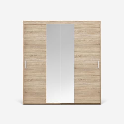 VIKK - Kleiderschrank Schiebeschrank, Schrank Rygge - Wohnzimmer, Flur, Schlafzimmer - Garderobenschrank mit Spiegel - Schiebetürsystem, robuste Konstruktion VIKK - Kleiderschrank Schiebeschrank, Schrank Rygge - Wohnzimmer, Flur, Schlafzimmer - Garderobenschrank mit Spiegel - Schiebetürsystem, robuste Konstruktion von VIKK