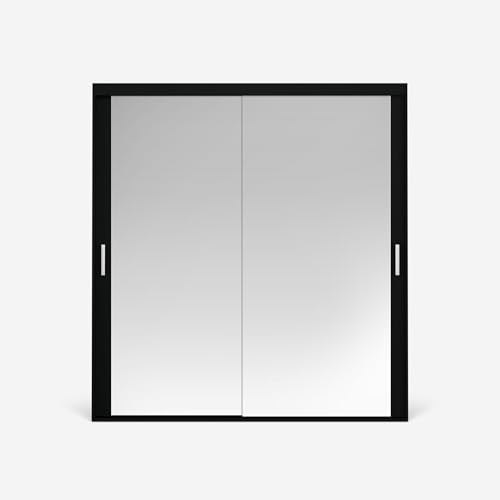 VIKK - Kleiderschrank Schiebeschrank, Schrank Selje - Wohnzimmer, Flur, Schlafzimmer - Garderobenschrank mit Spiegel - Schiebetürsystem, robuste Konstruktion von VIKK