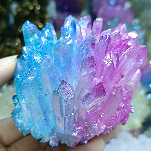 VILFO Galvanisierter natürlicher Kristall-Cluster-Stein for Zuhause, Kristallprobe, Heimbüro-Dekoration, Bastelgeschenke, Reiki-Dingchi DAICHJAGYIN (Color : Jasmine, Size : 300-350g) von VILFO