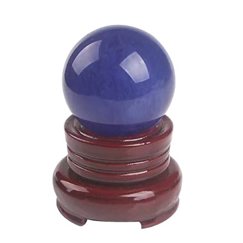 VILFO PEIQIYIN Naturkristall rau 1 Stück 50 mm-70 mm Blaue geschmolzene Steinkristallkugel for Basteln geeignet for Möbeldekoration (Size : 70MM) von VILFO