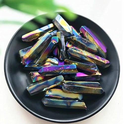 VILFO Regenbogen-Lemurian-Samenquarz-Kristallsteine, punktförmige Exemplare, Steine ​​und Mineralien DAICHJAGYIN (Size : 800g) von VILFO