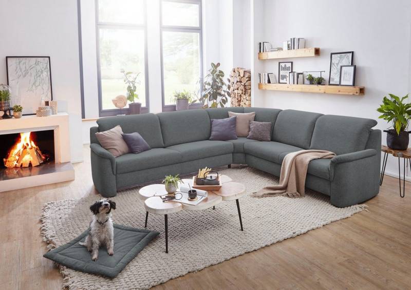 VILLA BECK Ecksofa Garda, 4 Teile, inklusive Kopfteilverstellung, Stellmaß 277x245cm von VILLA BECK