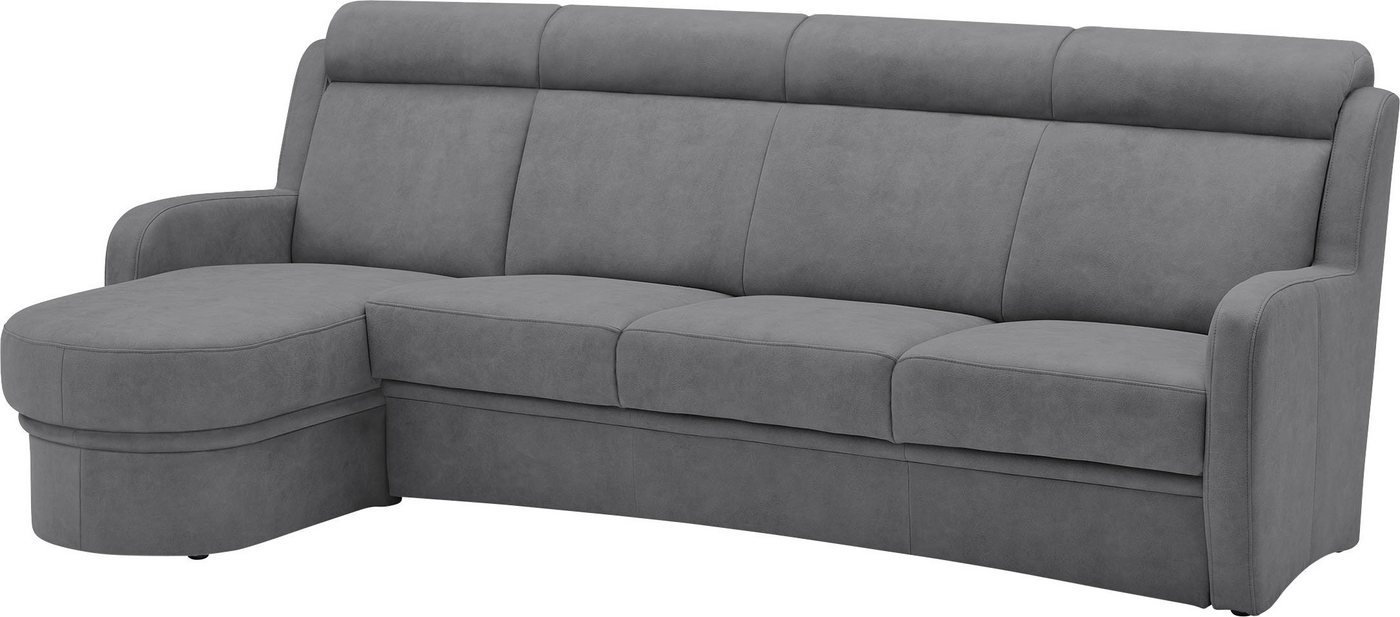 VILLA BECK Ecksofa Varese, 2 Teile, Kopfteilverstellung, wahlweise mit Sitzvorzug, in Sitzhöhe 46 cm von VILLA BECK