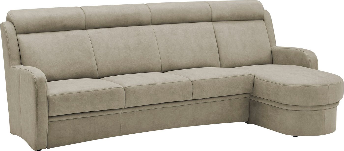 VILLA BECK Ecksofa Varese, 2 Teile, Kopfteilverstellung, wahlweise mit Sitzvorzug, in Sitzhöhe 46 cm von VILLA BECK