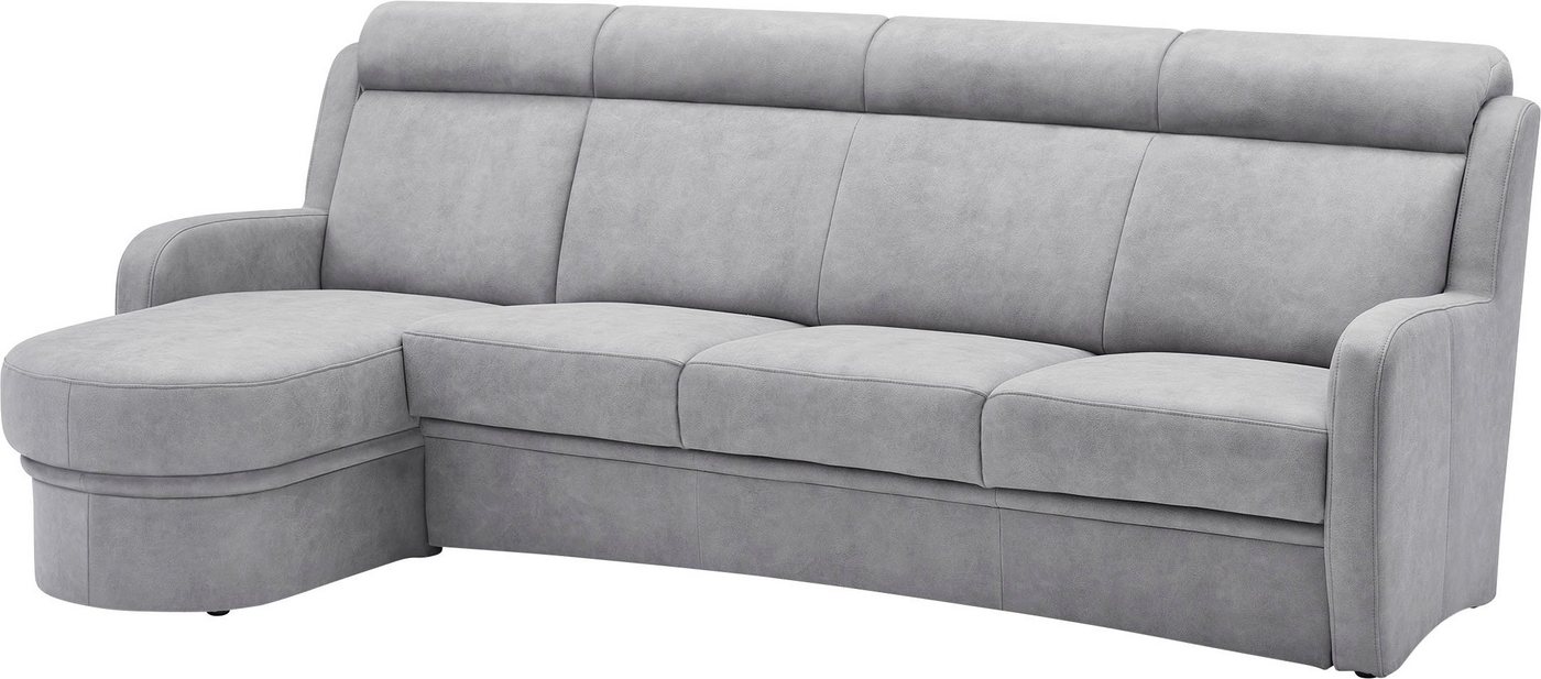 VILLA BECK Ecksofa Varese, 2 Teile, Kopfteilverstellung, wahlweise mit Sitzvorzug, in Sitzhöhe 46 cm von VILLA BECK