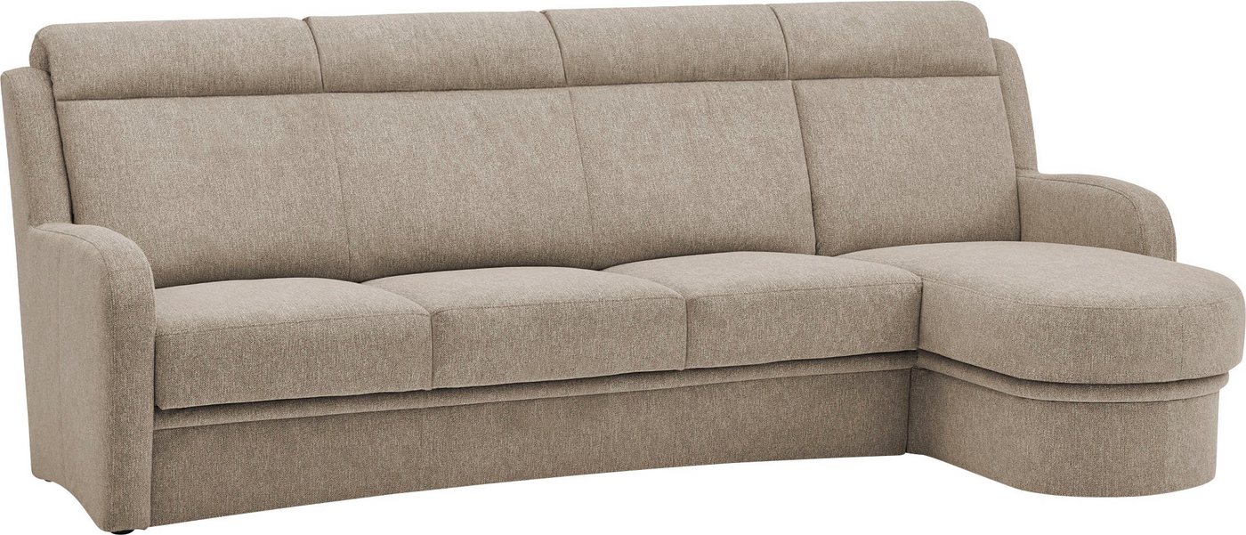 VILLA BECK Ecksofa Varese, 2 Teile, Kopfteilverstellung, wahlweise mit Sitzvorzug, in Sitzhöhe 46 cm von VILLA BECK