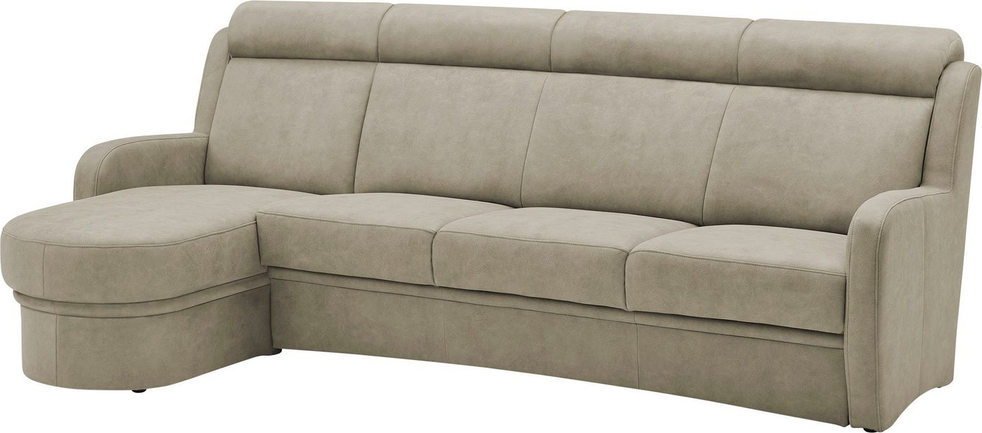 VILLA BECK Ecksofa Varese, 2 Teile, Kopfteilverstellung, wahlweise mit Sitzvorzug, in Sitzhöhe 49 cm von VILLA BECK