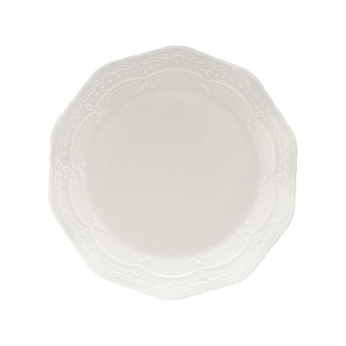 VILLA ITALIA Dessertteller aus Porzellan 19 cm AURELIA - Frühstücksteller, Edler Teller Perfekt für Kleine Snacks oder Desserts, Mikrowellen und Spülmaschinenfest von VILLA ITALIA