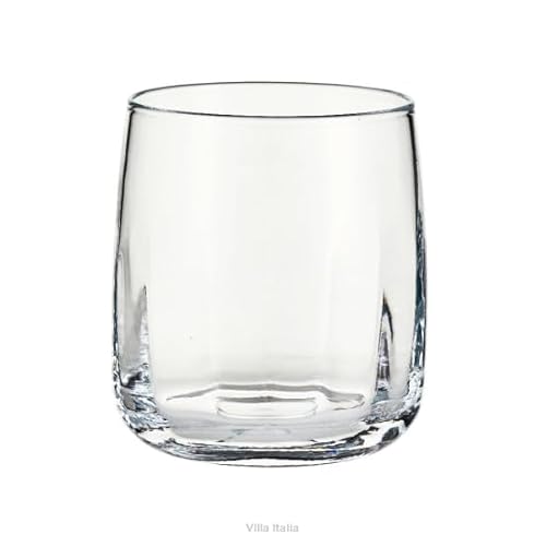 VILLA ITALIA GLOSSY - Handgefertigtes Glas (310 ml - 8 cm) - Transparente Eleganz für Erfrischende Getränke - Schöne Gläser - Bunte Gläser - Trinkgläser Bunt - Wasserglas - Trinkglas - Kristallgläser von VILLA ITALIA