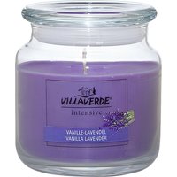 Villa Verde - Duftkerze im Glas m. Deckel Vanille-Lavendel, h 10 cm, ø 10 cm Duftkerzen von VILLA VERDE