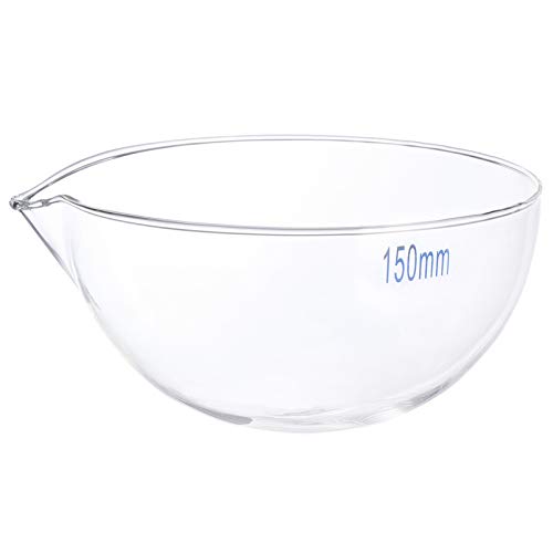 VILLCASE 150ml Kristallisierschale, Glasschale Abdampfschale Küchenbecken Mikrowellengeeignetes Kochgeschirr Labor Verdampft Schüssel Mit Rührteller Labor-verdampfungsschale Laborgeschirr von VILLCASE
