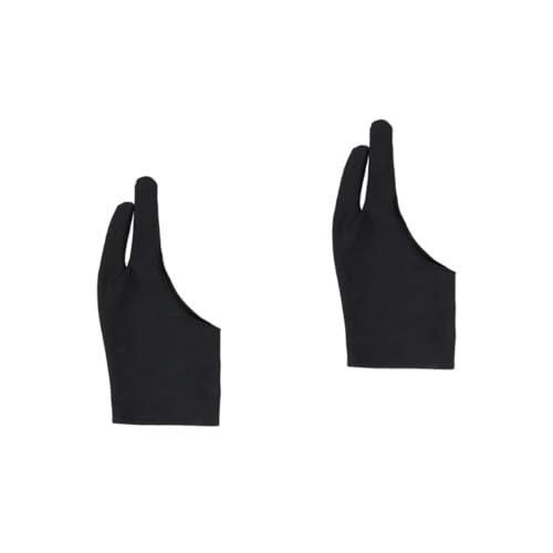 2 Stück Finger Handschuh Rutschfester Handschuh Zeichenhandschuh Schwarz VILLCASE von VILLCASE