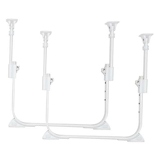 VILLCASE 1 Paar Tischbeine zu Hause einstellbar Falten Essen Bettbeine klapptisch klappbare Tischbeine Heavy Duty robuste, klappbare Tischbeine höhenverstellbare Tischbeine Eisennylon Weiß von VILLCASE