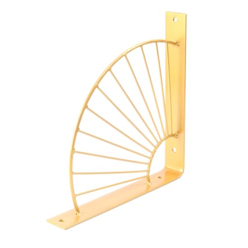 VILLCASE 1 Satz Eckige Halterung Teiliges Set Goldenen Stabilen Regaltrennwänden Fan Förmige Regalsysteme für Wandmontage für Kleine Bücherregale und Ausstellungsstände Leichte Installation von VILLCASE