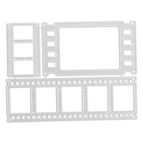 VILLCASE 1 Satz Film sterben DIY Prägeform Stahl Ätzform prägemaschine Bastelwerkzeuge Handwerk Prägeform Prägefolder für die Kartenherstellung Bastelbedarf gestanzt Rostfreier Stahl Silver von VILLCASE