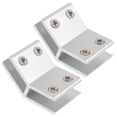VILLCASE 1 Satz Glasklemmen Verstellbare Glashalterung Für Möbelunterstützung Rutschfest Für Glasmöbel Und Vitrinen 2 Stück von VILLCASE