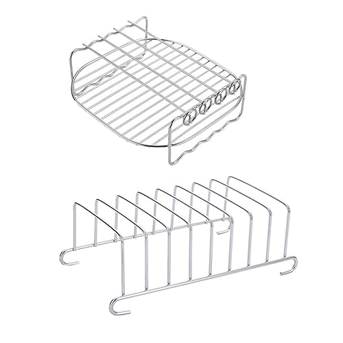 VILLCASE 1 Satz Grillzubehör Teiliges Rack für Heißluftfritteuse und Toast Hochtemperaturbeständig zu Reinigen Spieße und Grillen für Ihre von VILLCASE