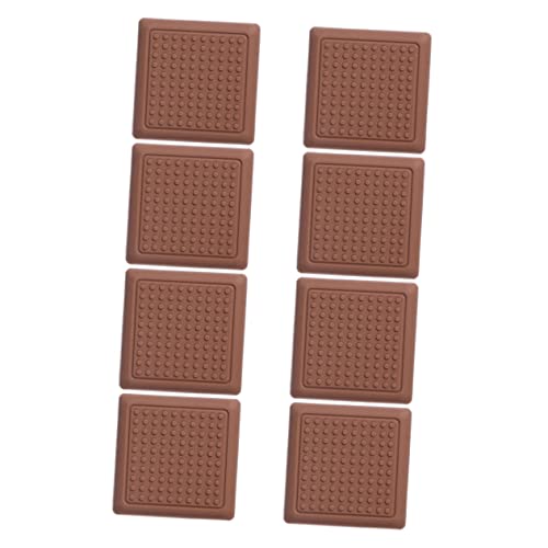 VILLCASE 1 Satz Silikon Stuhlbeinschoner Selbstklebend rutschfeste Möbelfüße Für Stühle Tische Sofas Braune Möbelpads Strapazierfähig Schützt 8 Stück von VILLCASE
