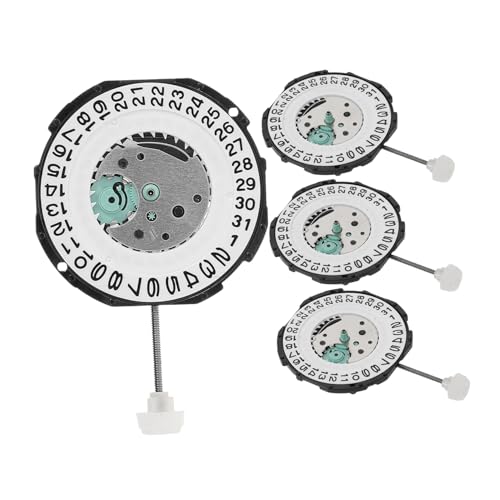 VILLCASE 1 Satz Uhrwerke Zubehör Uhr-kalenderzifferblatt Reparieren Kalenderzifferblatt Ansehen Tag Wählen Uhr-Kalender-zifferblatt Für Uhr Uhrwerk-ersatz Ersatzteil Metall Silber 4 Stück von VILLCASE