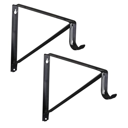 VILLCASE 1 Satz Wandregal Halterungen Metall Regalwinkel Für Wandmontage Schwerlastfähig Rostbeständig Multifunktional Elegantes Design Für Zimmer 2 Stück von VILLCASE