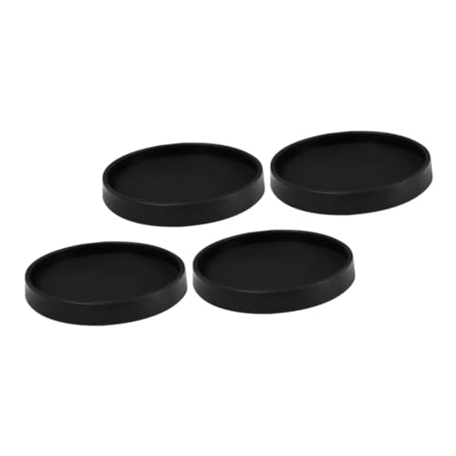 VILLCASE 1 Satz rutschfeste Matte Räder Für Möbel Stuhlfußschützer Möbelbodenschoner Möbelgeräte Rollenbecher Schutz Unterlage Möbelfüße Sofa-fußschalen Couchstopper Gummi Schwarz 4 Stück von VILLCASE