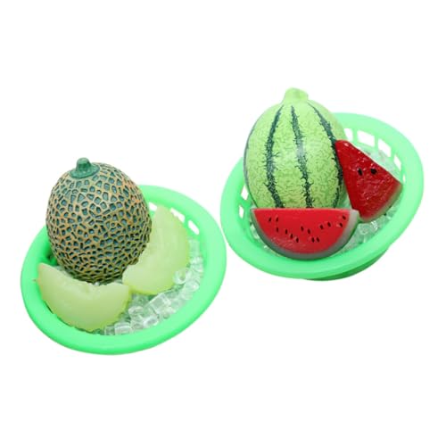 VILLCASE 1 Set Mini Eistee Ornamente Mini Obst Dekoration Künstliches Obst Zur Präsentation So Tun Als Ob Mini Simulations Zitronenscheiben Gefälschte Wassermelone von VILLCASE