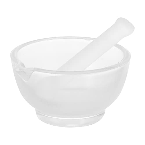 VILLCASE 1 Set Mörser aus Glas mit Schleifscheibe aus Glas, Mahlwerkzeuge, Laborschleifer, Küchenschüssel für Gewürze, Pulver und Knoblauch VILLCASE 1 Set Mörser aus Glas mit Schleifscheibe aus Glas, Mahlwerkzeuge, Laborschleifer, Küchenschüssel für Gewürze, Pulver und Knoblauch von VILLCASE